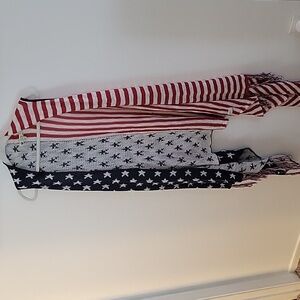 Unity World Wear American Flag Fringed Sweater Vest SZ 3X